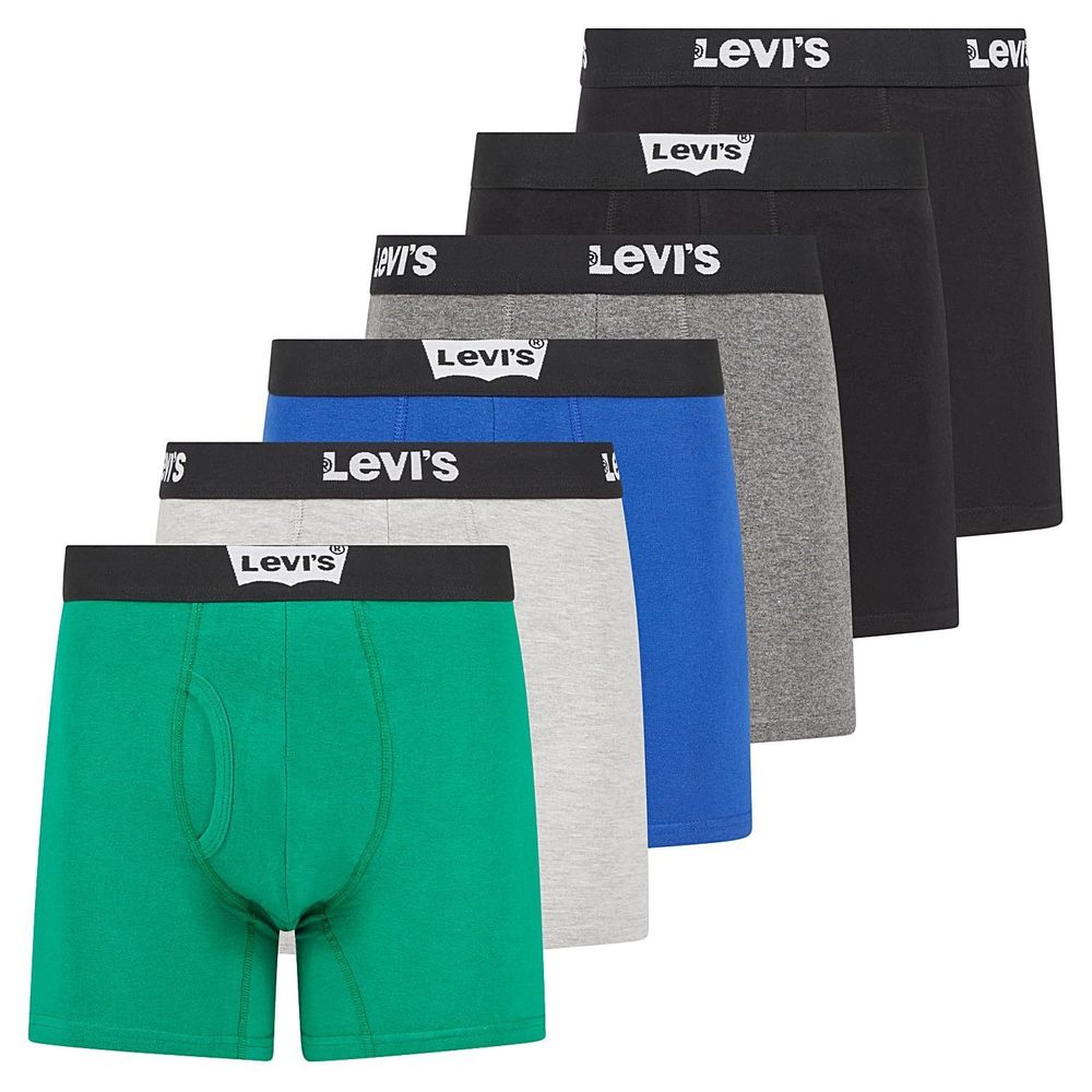 NEW Levi's Mens Boxer Briefs Mens Underwear 6 Pack Breathable Cotton Boxers for